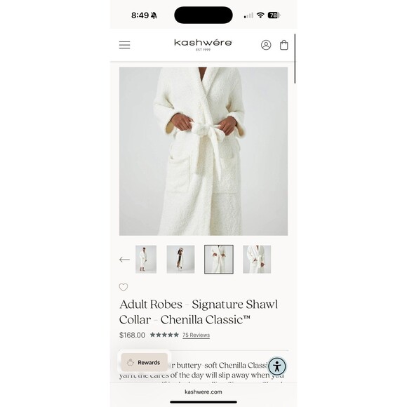 New! Kashwere Luxury 5 Star Spa Unisex Small Medium Robe Soft Cashmere Feel - Picture 1 of 8